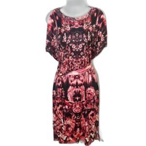 Gaultier Fuzzi Soleil swim coverup dress size small roses and fire
